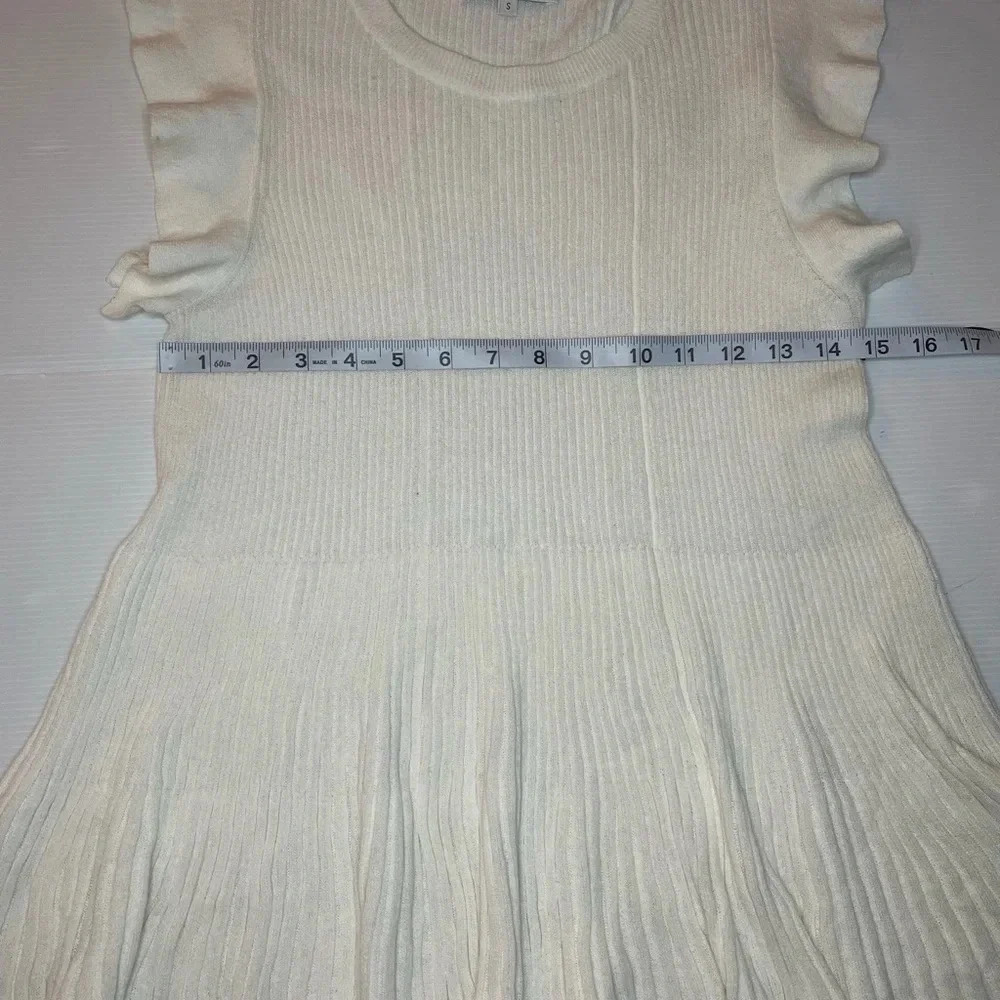 White + Warren White Linen Ribbed Swing Top Size S NWT - Picture 7 of 8